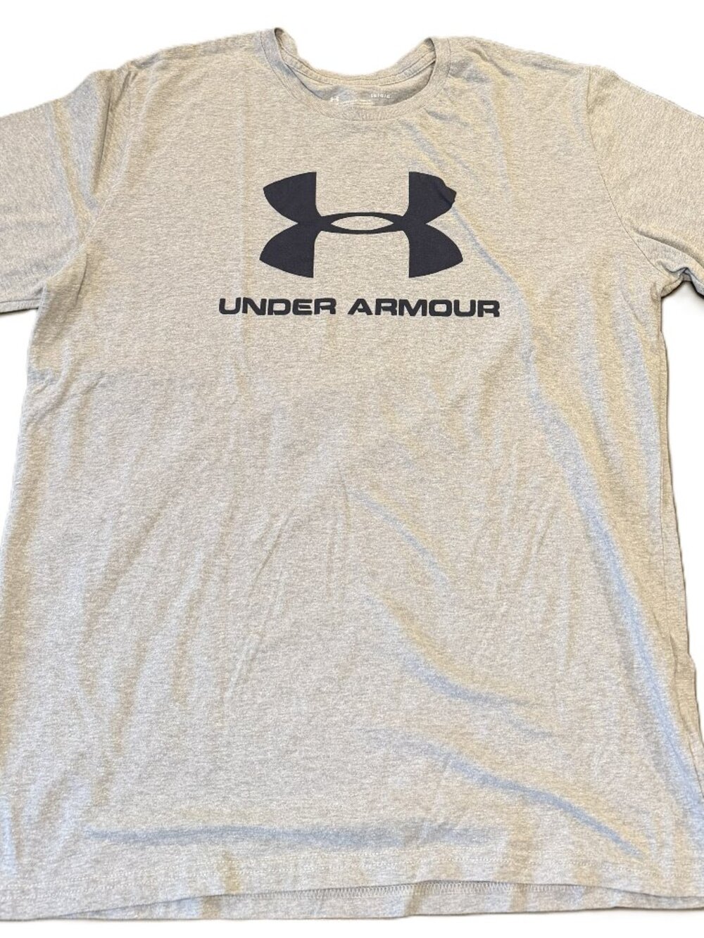 Under Armour Men's Large Gray Navy Sportstyle Logo Short Sleeve T-Shirt